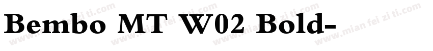 Bembo MT W02 Bold字体转换